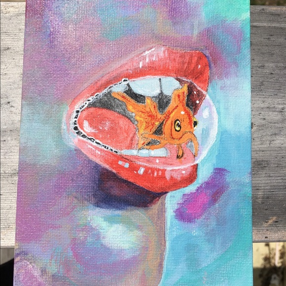 Surreal Goldfish Painting - Picture 1 of 4